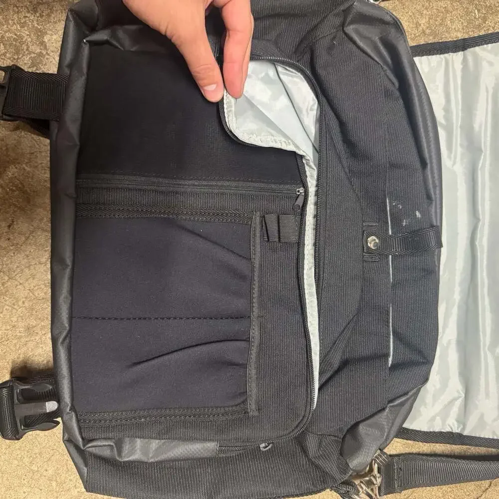 Burton Black Multi-Compartment Messenger Bag with Removable Pouch